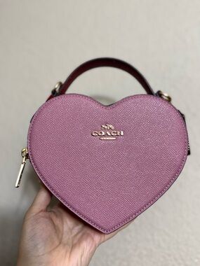 COACH Original Heart Crossbody Bag in Pink Red